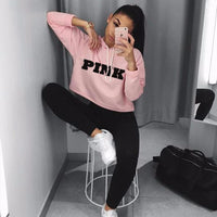 Women Oversized Hoodies Jumper Sweatshirt Female Pink