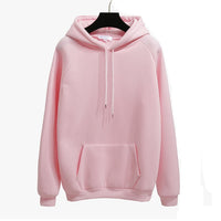 Autumn Winter Fashion Solid color Harajuku Lotus root pink Pullover