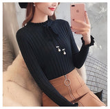 2019 New Slim Knitted Sweater Female Long Sleeve