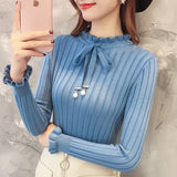 2019 New Slim Knitted Sweater Female Long Sleeve