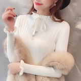 2019 New Slim Knitted Sweater Female Long Sleeve