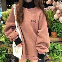 Hoodies Women Autumn Winter Trendy Embroidery Korean Style