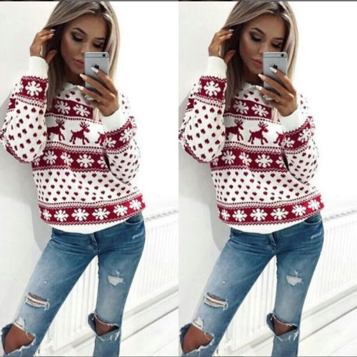 Christmas Winter Elegant Women Sweater Pullover