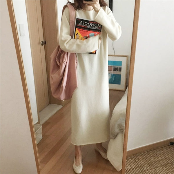 Warm Sweater Women Autumn Dress Winter Long Sweater 2019