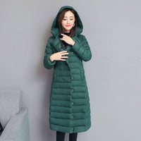 2019 New Winter Autumn Women's White Duck Down Hoodies Jackets