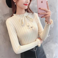 2019 New Slim Knitted Sweater Female Long Sleeve