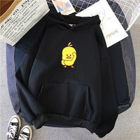 Winter Warm Oversized Sweatshirt Women Cartoon Chick Hoodie