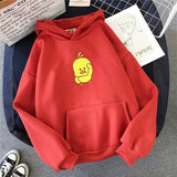 Winter Warm Oversized Sweatshirt Women Cartoon Chick Hoodie