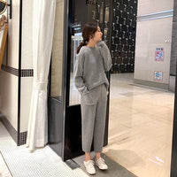 Women Sweater Two Piece knitted Sets Slim Tracksuit 2019