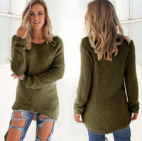 Autumn Winter Sweaters Women 2019 Knitted pink Oversized Sweater