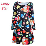 Autumn Winter New Women Chrismas Clothes Long Sleeve O Neck Christmas