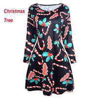 Autumn Winter New Women Chrismas Clothes Long Sleeve O Neck Christmas