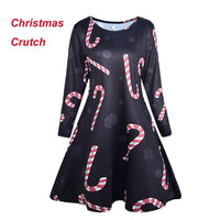 Autumn Winter New Women Chrismas Clothes Long Sleeve O Neck Christmas