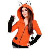 Harajuku Animal Fox Ear Cosplay Costumes Hoodies pullover