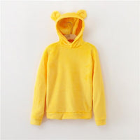 Women's Flannel Hoodies Sweatshirts Lovely With Bears Ears