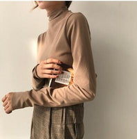 Autumn Women Sweater Casual Loose Turtleneck Knitted