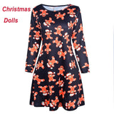 Autumn Winter New Women Chrismas Clothes Long Sleeve O Neck Christmas