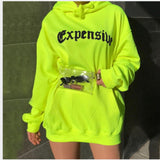 2019 Fahion Women Autumn K-Pop Sweatshirts Hoodies Letter Printed Hooded