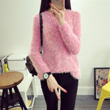 2016 Women Candy Colors Sweaters Fashion Autumn Winter Warm