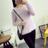 2016 Women Candy Colors Sweaters Fashion Autumn Winter Warm