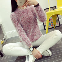 2016 Women Candy Colors Sweaters Fashion Autumn Winter Warm