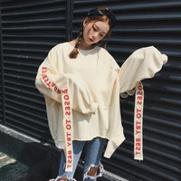 TAJIYANE 2018 Spring Autumn Harajuku Hoodies Women Hip pop Sweatshirt