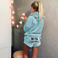 Women Autumn Winter Cute Pajamas Warm Sleepwear