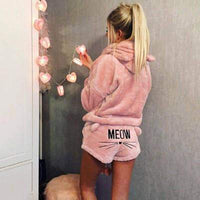 Women Autumn Winter Cute Pajamas Warm Sleepwear