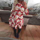 Autumn Winter New Women Chrismas Clothes Long Sleeve O Neck Christmas