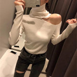 Elegent Pullovers Sweater Off Shoulder For Women's