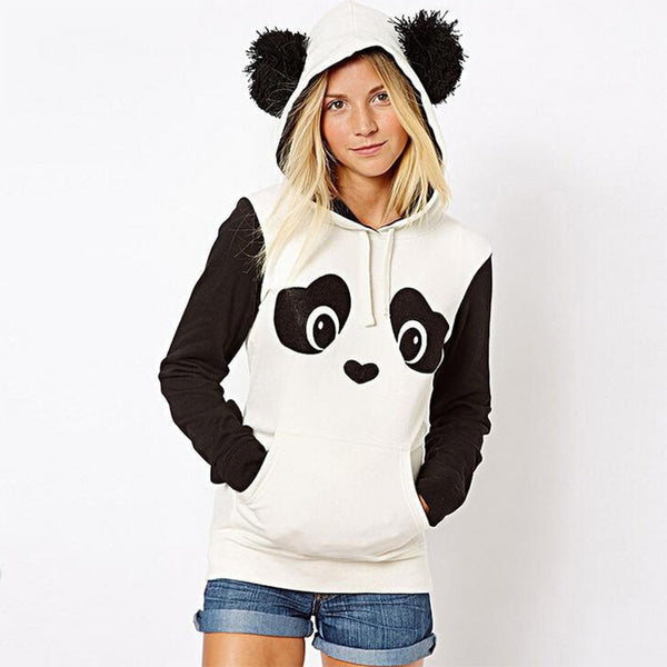 Cute Panda Hoodies Autumn Sweatshirt Women Pullover Female Lovely Panda