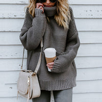 Women Turtleneck Sweaters Autumn Pull Jumpers