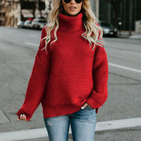 Women Turtleneck Sweaters Autumn Pull Jumpers