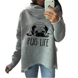 Cute Pug Dog Anime Christmas Clothes 2019 Women Winter Hoodies