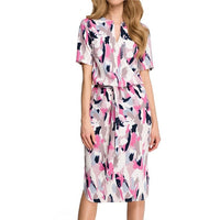 Elegent Women Midi Party Dresses Geometric For Summer