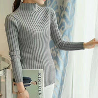 Autumn Winter Women Long Sleeve Sweater Fashion Solid Colors