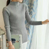 Autumn Winter Women Long Sleeve Sweater Fashion Solid Colors