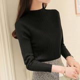 Autumn Winter Women Long Sleeve Sweater Fashion Solid Colors