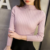 Autumn Winter Women Long Sleeve Sweater Fashion Solid Colors