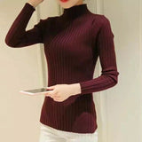 Autumn Winter Women Long Sleeve Sweater Fashion Solid Colors