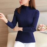 Autumn Winter Women Long Sleeve Sweater Fashion Solid Colors