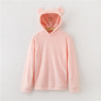 Women's Flannel Hoodies Sweatshirts Lovely With Bears Ears